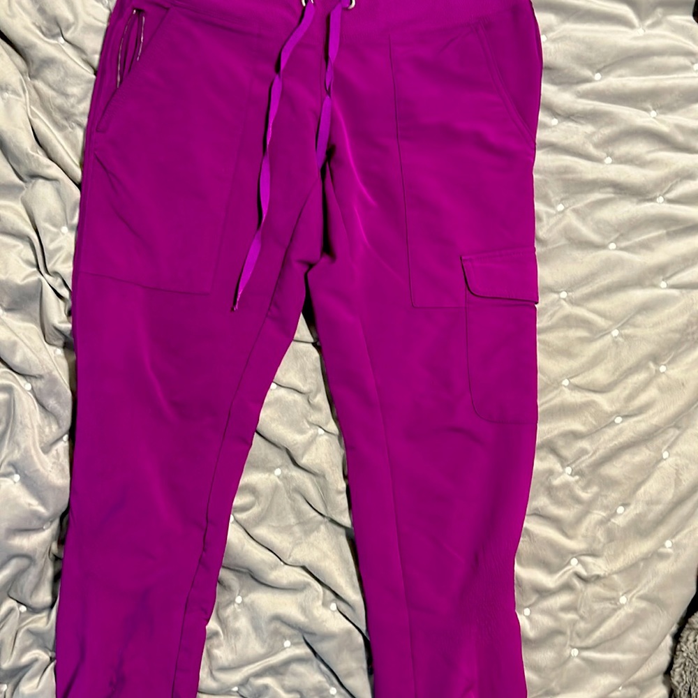 XS Healing hands magenta, scrub joggers